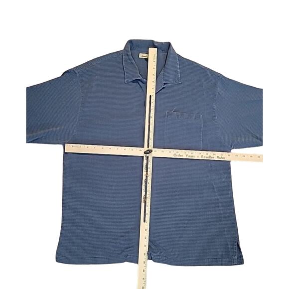 Tommy Bahama Silk Hawaiian Camp Shirt Men’s XL – Navy Blue Check – Island Vibes - Picture 4 of 5
